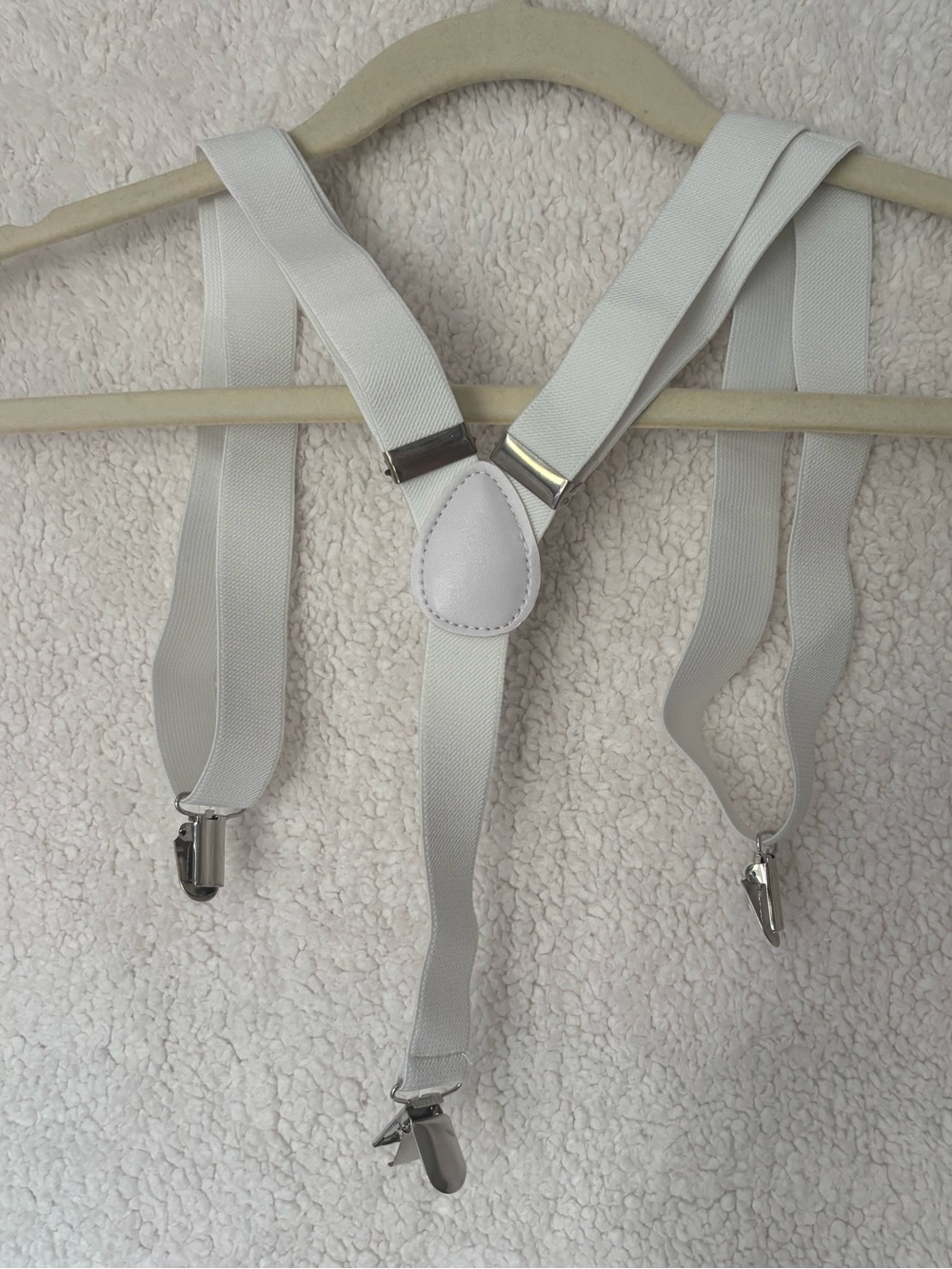 Men's White Costume Suspenders - Dress-Up